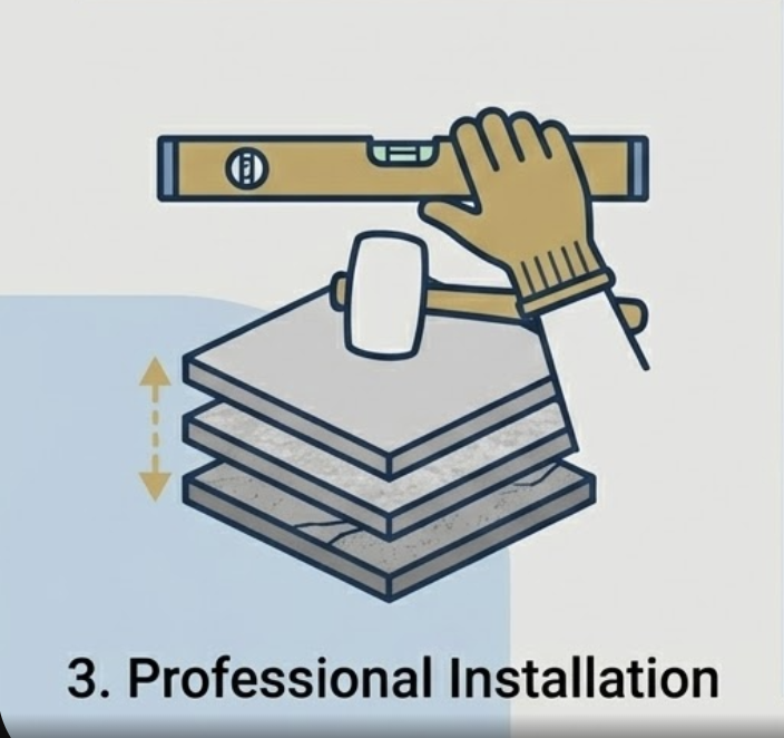 Pedestal Tile Professional Installation Golden Circle Contracting